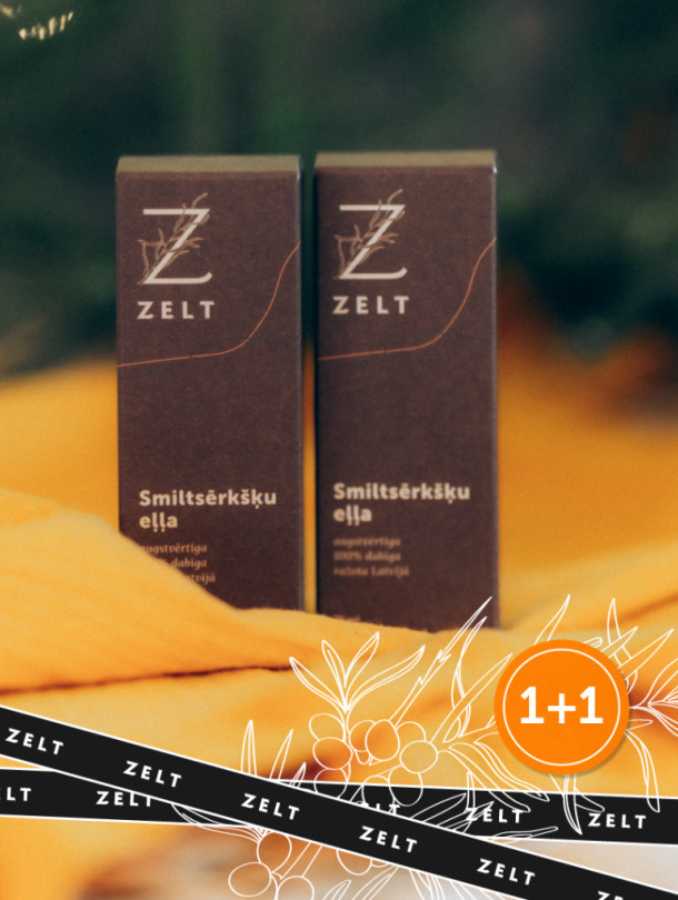 1+1 ZELT Premium smiltsērkšķu eļļa 15 ml