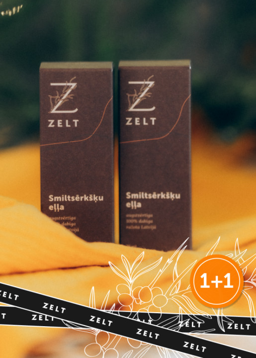 1+1 ZELT Premium smiltsērkšķu eļļa 15 ml